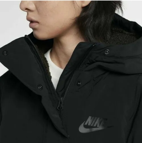 Nike Womens Sportswear Tech Pack Down-fill Parka - Sz Lrg - Black NWT - Picture 5 of 16